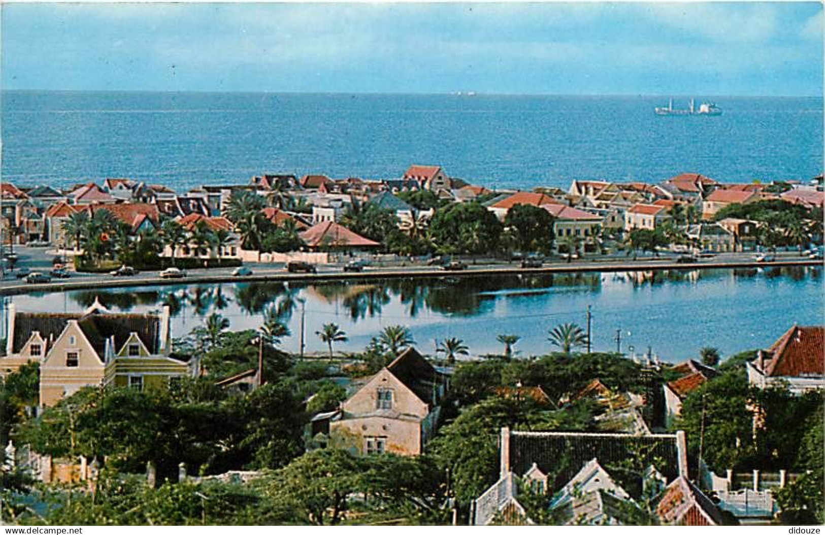 Antilles - Antilles Neérlandaises - Netherlands Antilles - Curaçao - View from Ararat Hill overlooking downtown Willemst