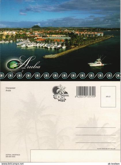 Postkaart Oranjestad (Aruba) Luftaufnahme (Aerial View) Yacht-Hafen 2000