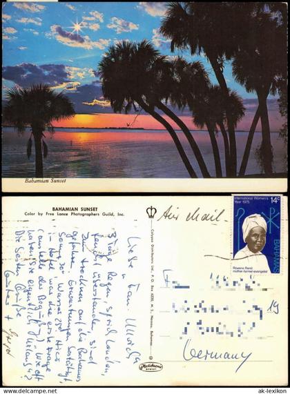 Postcard .Bahamas allgemein BAHAMIAN SUNSET, Sonnen-Untergang 1975