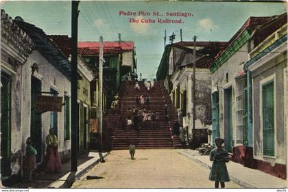 PC SANTIAGO PADRE PICO ST. THE CUBA RAILROAD CUBA (a28807)