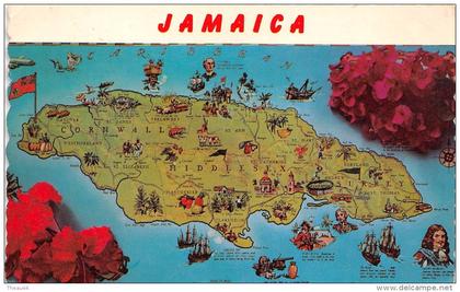 ¤¤  -  JAMAÏQUE   -  JAMAÏCA   -  Carte de l'Ile   -  ¤¤