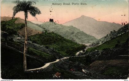 PC PUERTO RICO, MILITARY ROAD, Vintage Postcard (b22201)