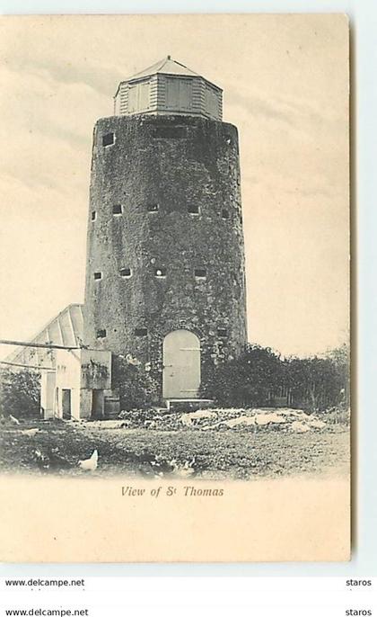 ILES VIERGES - View of SAINT-THOMAS (Lighthouse Phare)