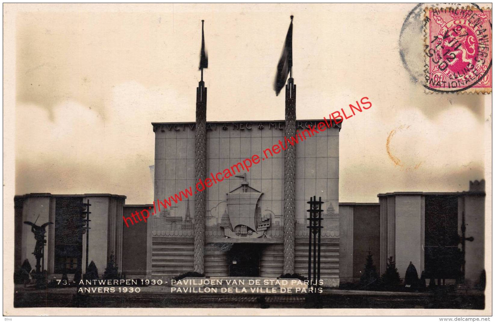 Antwerpen 1930 - Paviljoen van de stad Parijs - Pavillon de la Ville de Paris - Antwerpen