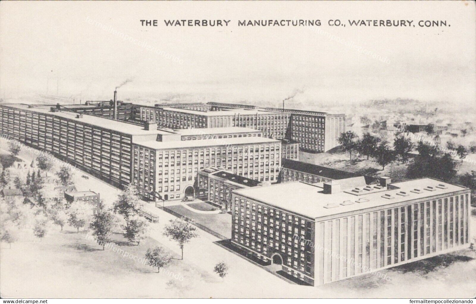 ao280 cartolina the waterbury manufacturingco..waterbury conn stati uniti