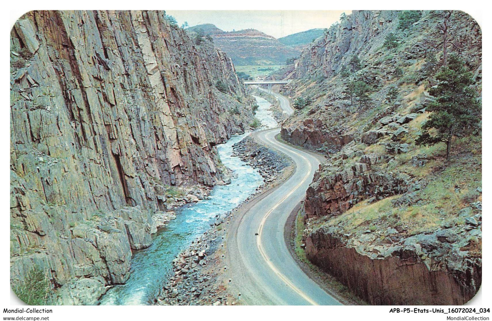 APBP5-0311-ETATS-UNIS - COLORADO - rugged cliffs in the thompson canon on hwy