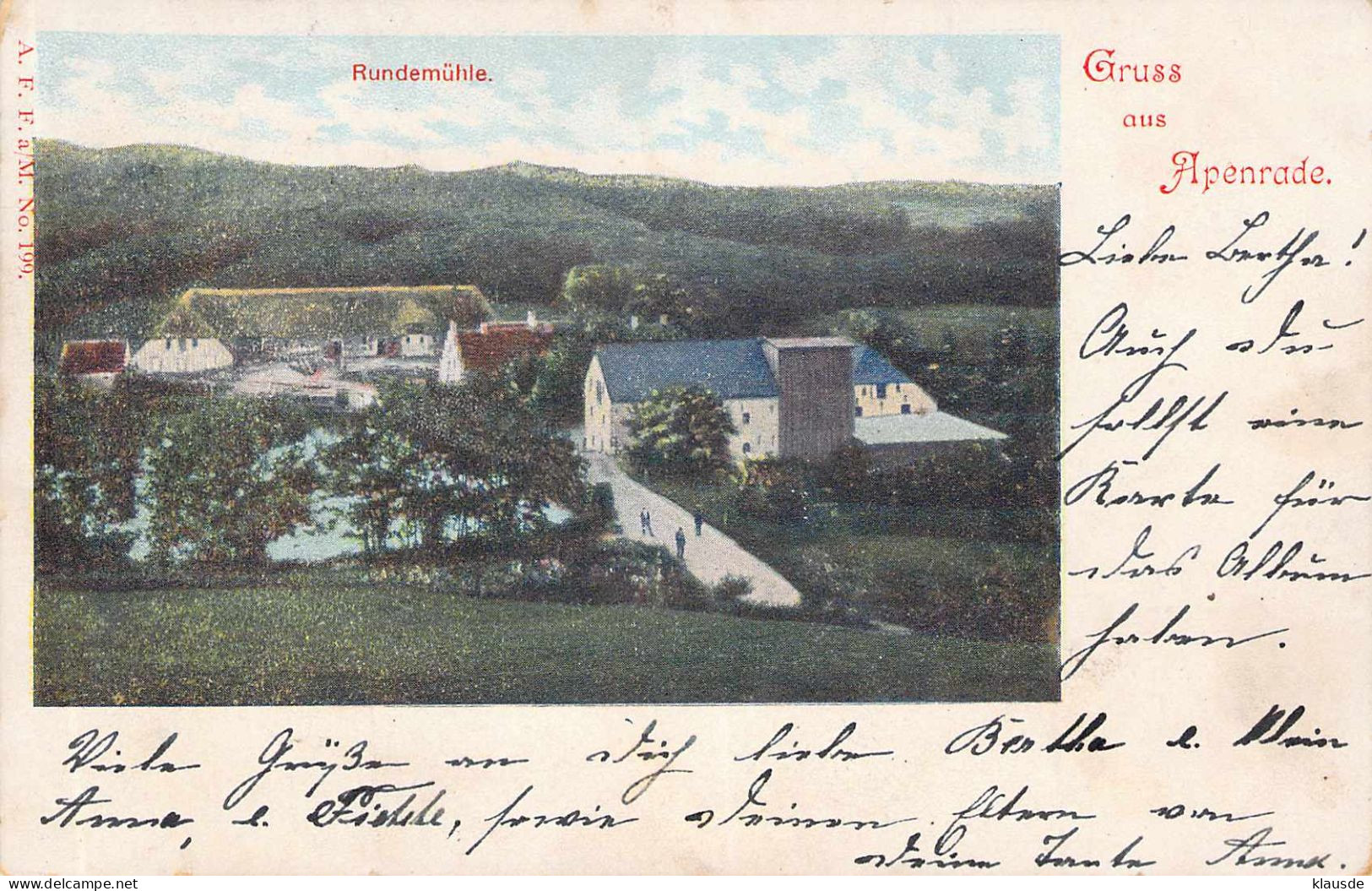 Apenrade (Aabenraa) - Rundenmühle gel.1899