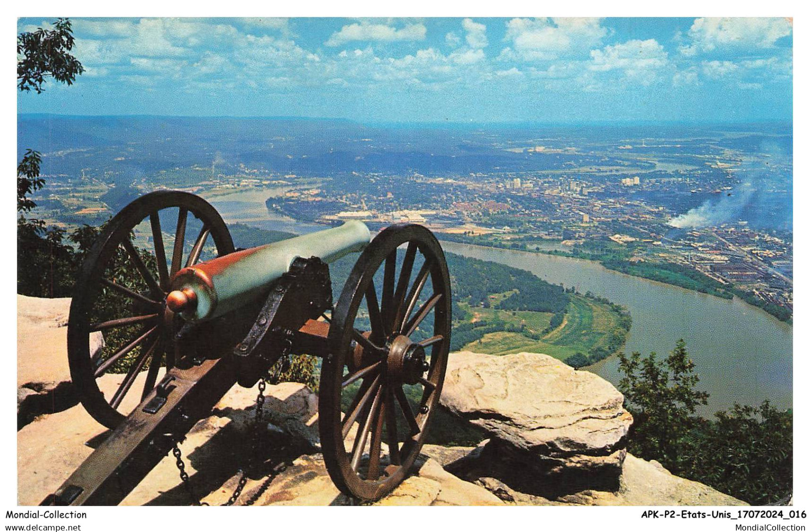 APKP2-0109-ETATS-UNIS - CHATTANOOGA - Confederate battery - Lookout mountain, tennessee overlooking chattanooga