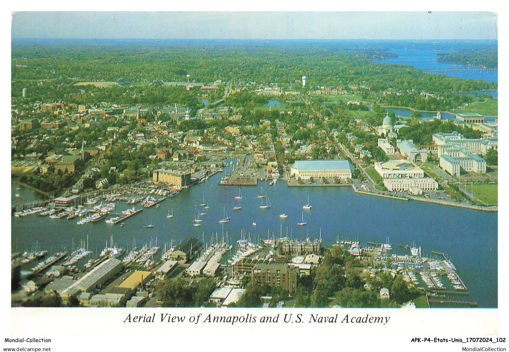 APKP4-0270-ETATS-UNIS - ANNAPOLIS - Aerial view Annapolis and U.S. Naval Academy