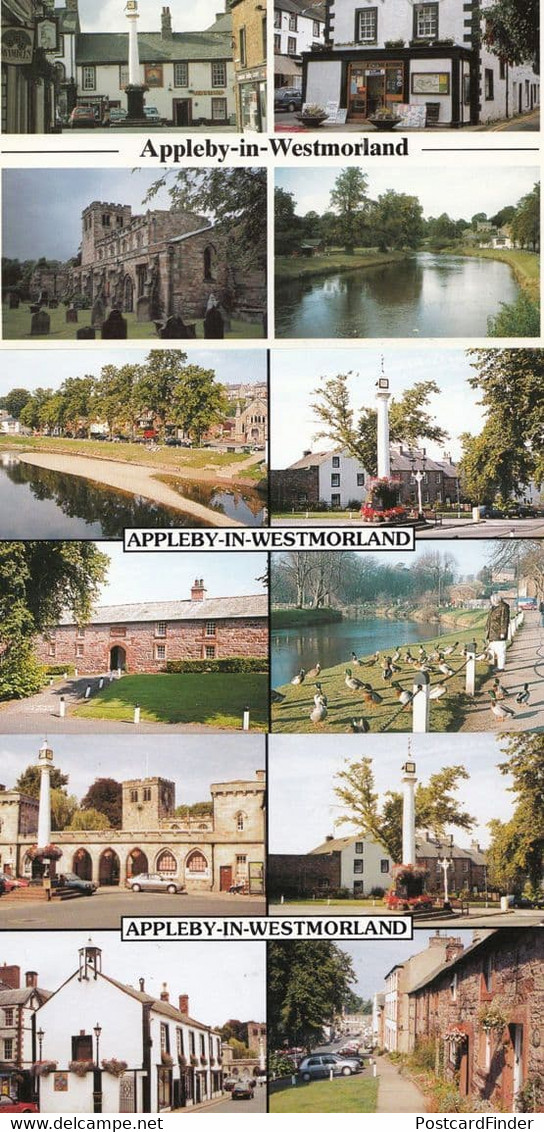 Appleby In Westmorland 3x Postcard incl Tourist Centre Almshouses Moot Hall
