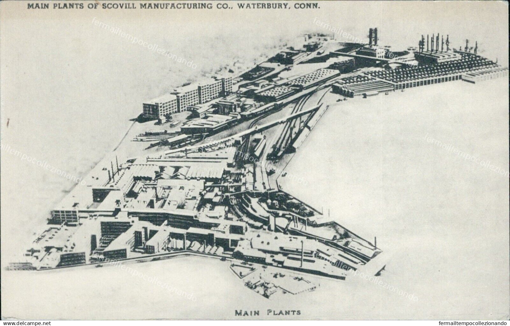 aq313 cartolina main plants of scovill manufacturing co waterbury