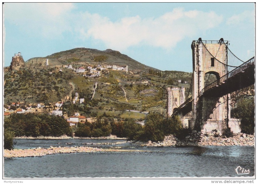 ardèche :  ROCHEMAURE :   vue  du  pont