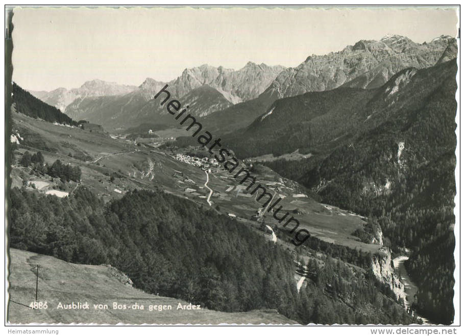 Ardez - Ausblick vom Bos-cha - Ansichtskarte Großformat