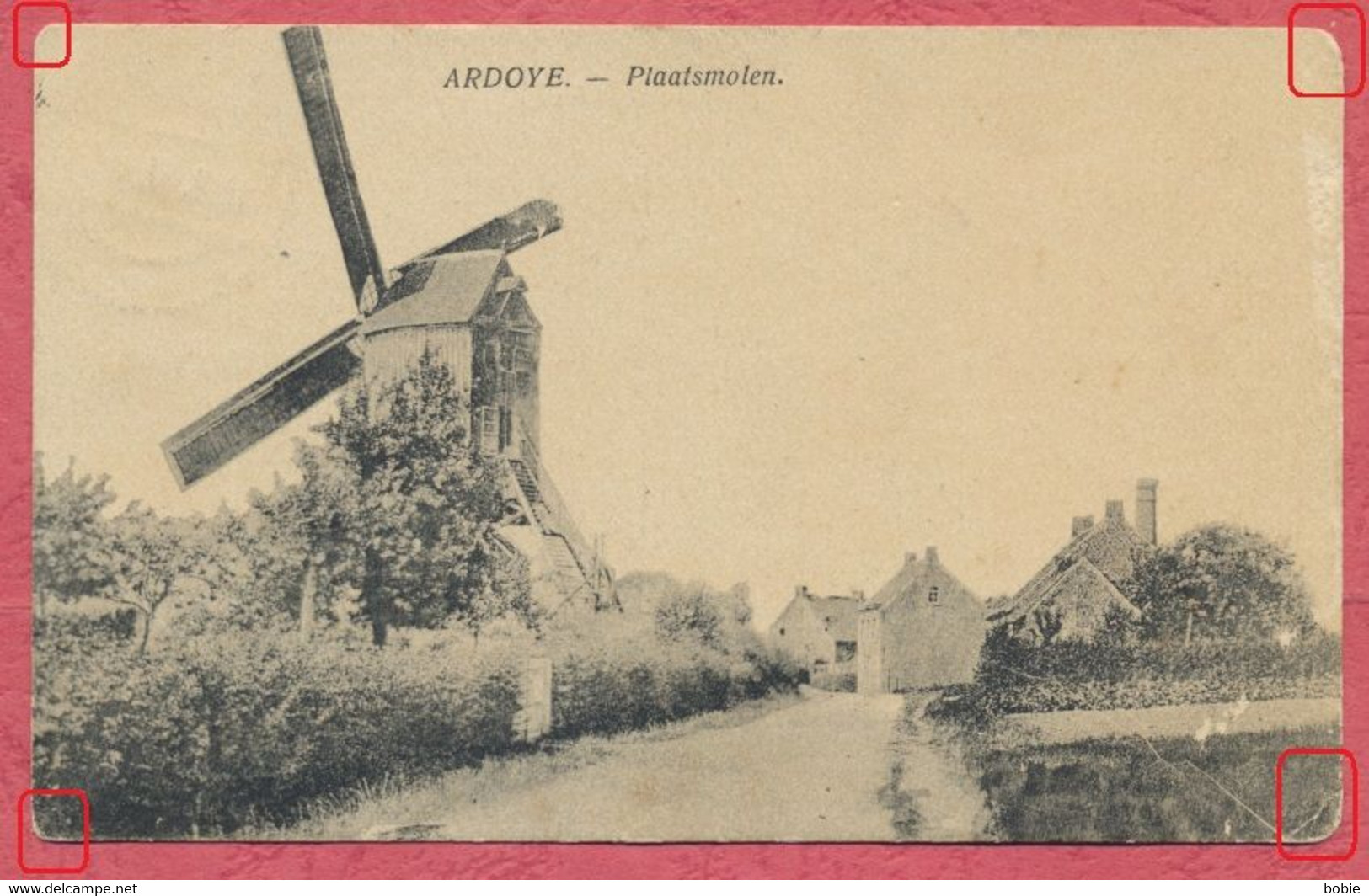 Ardoye = Ardooie Belgien : Plaatsmolen  - Windmolen - Moulin  à vent / Feldpost Krieg 1914-18