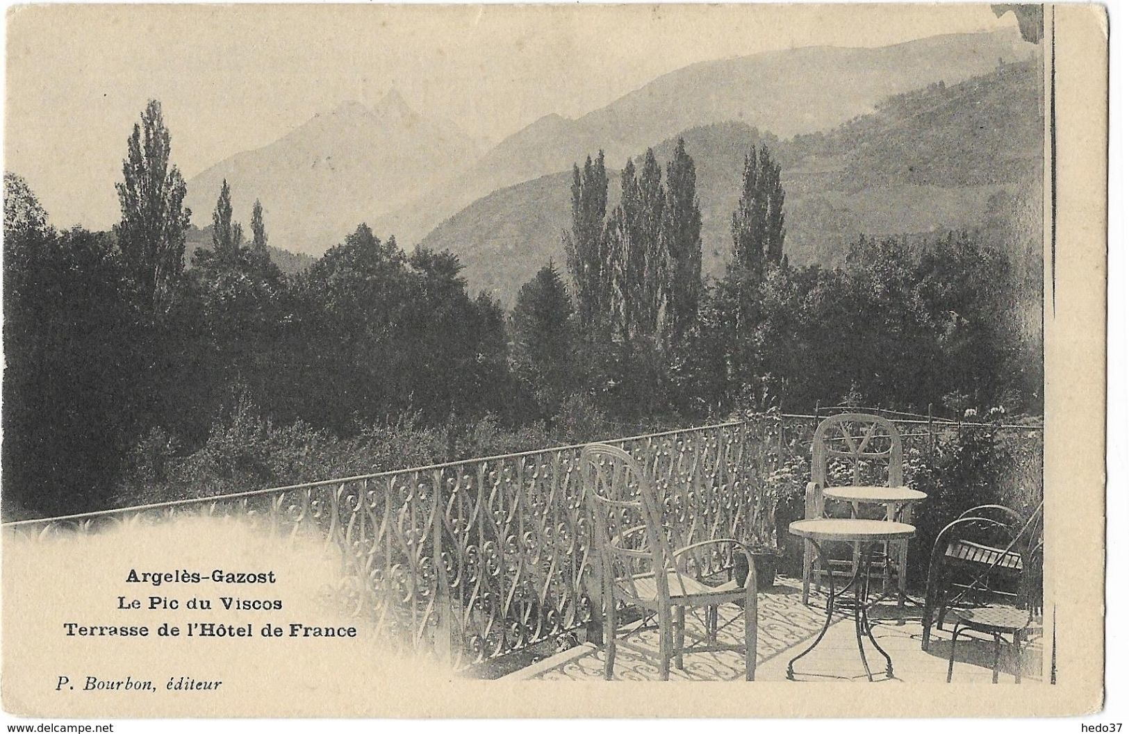 Argelès-Gazost - Le Pic du Viscos - Terrasse de l'Hôtel de France