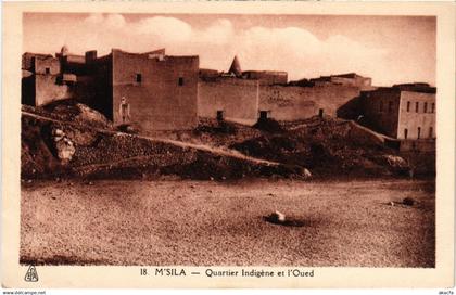 CPA ALGERIA M'SILA Quartier Indigene et l'Oued (1291609)