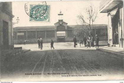 CPA Algérie Souk Ahras Le Marché aux Grains