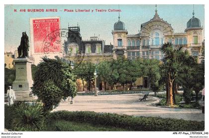 APKP7-0507-ARGENTINE - BUENOS-AIRES - Plaza libertad y Teatro Coliseo