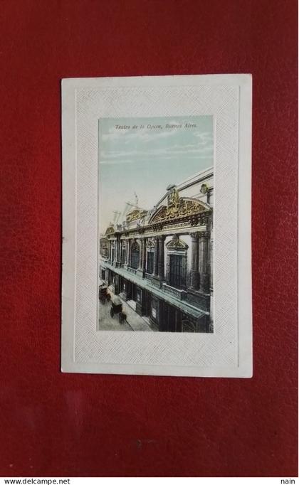 ARGENTINE -  BUENOS AIRES - CARTE GAUFFREE - " TEATRO DE LA OPERA , BUENOS AIRES " - - -