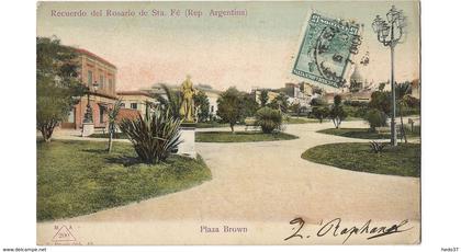 Argentine - Recuerdo del Rosario de Sta.Fé - Plaza Brown