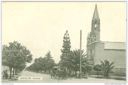 Argentinien, Santa-Fe, Bulevar mit Pferdekutsche, um 1910