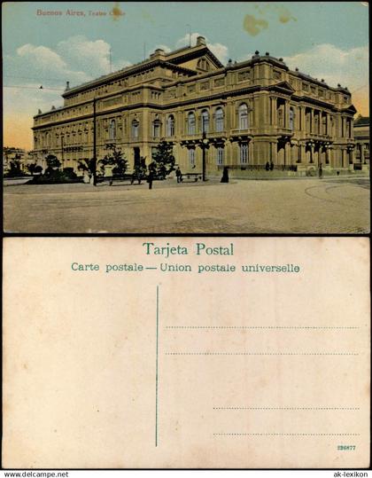 Postcard Buenos Aires Teatro Colón 1912  Argentinien Argentina