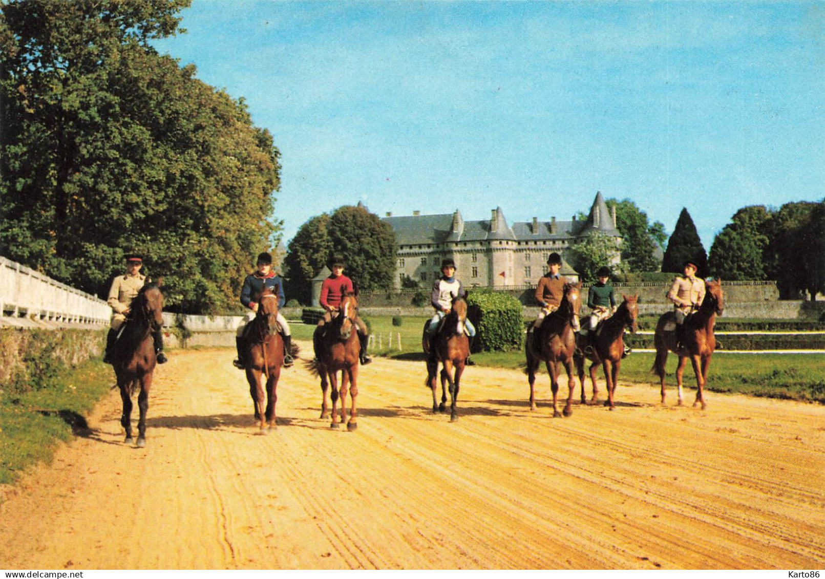 arnac pompadour * hippodrome de pompadour * apprentis montant les poulains du haras * hippisme chevaux