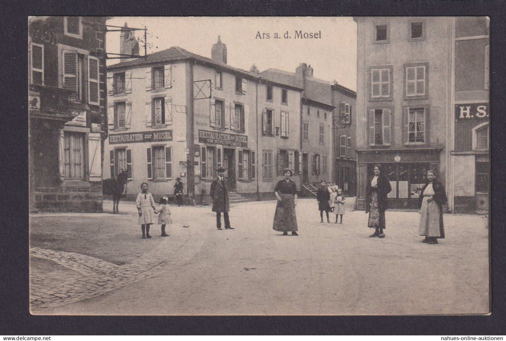 Ars Ars-sur-Moselle Mosel Ansichtskarte Feldpost Gastronomie Restauration Zur