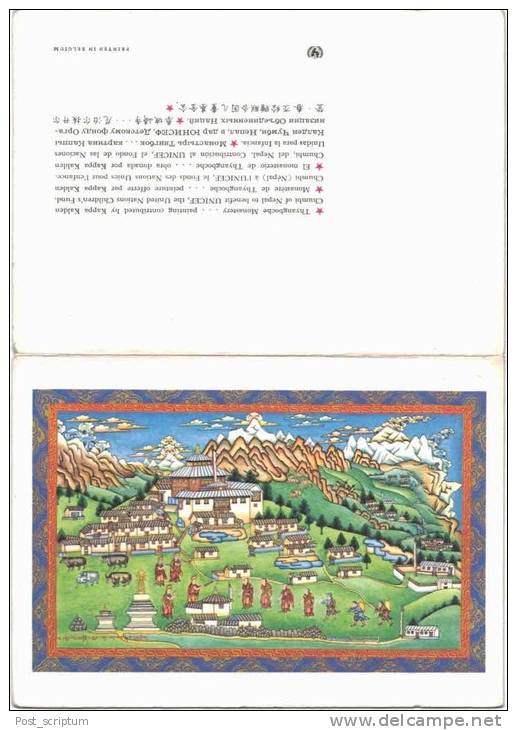 Asie - Népal - Thyangboche Monastery (carte à volet)