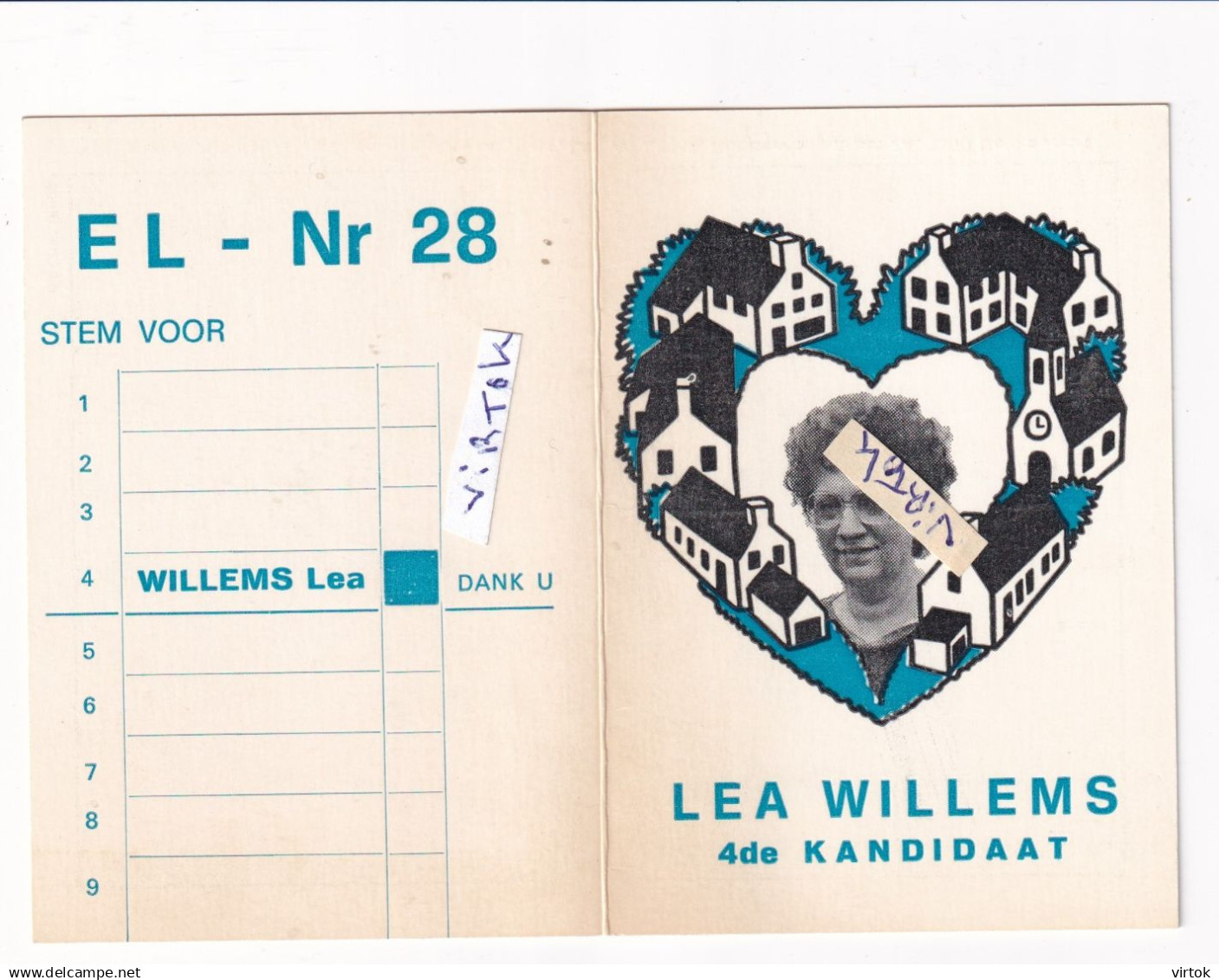 ASSENT  (  Kortenaken )    ;  Lea Willems    ( verkiezingen Bekkevoort ??  )     kalender  verso 1983