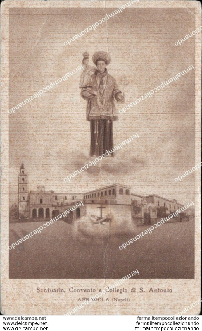 at663 cartolina afragola santuario convento e collegio di s.antonio piega napoli