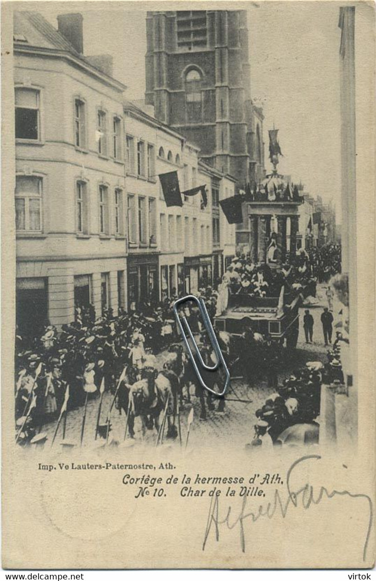 ATH :   cortège de la kermesse  (  ecrit 1905 avec timbre )