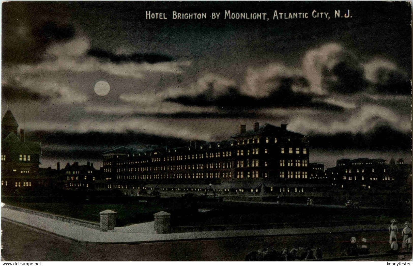 Atlantic City - Hotel Brighton By Moonlight