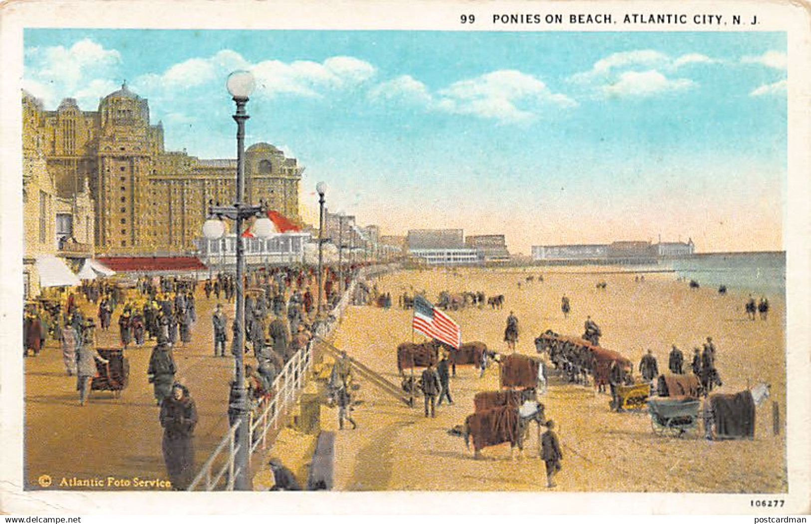 ATLANTIC CITY (NJ) Ponies on beach