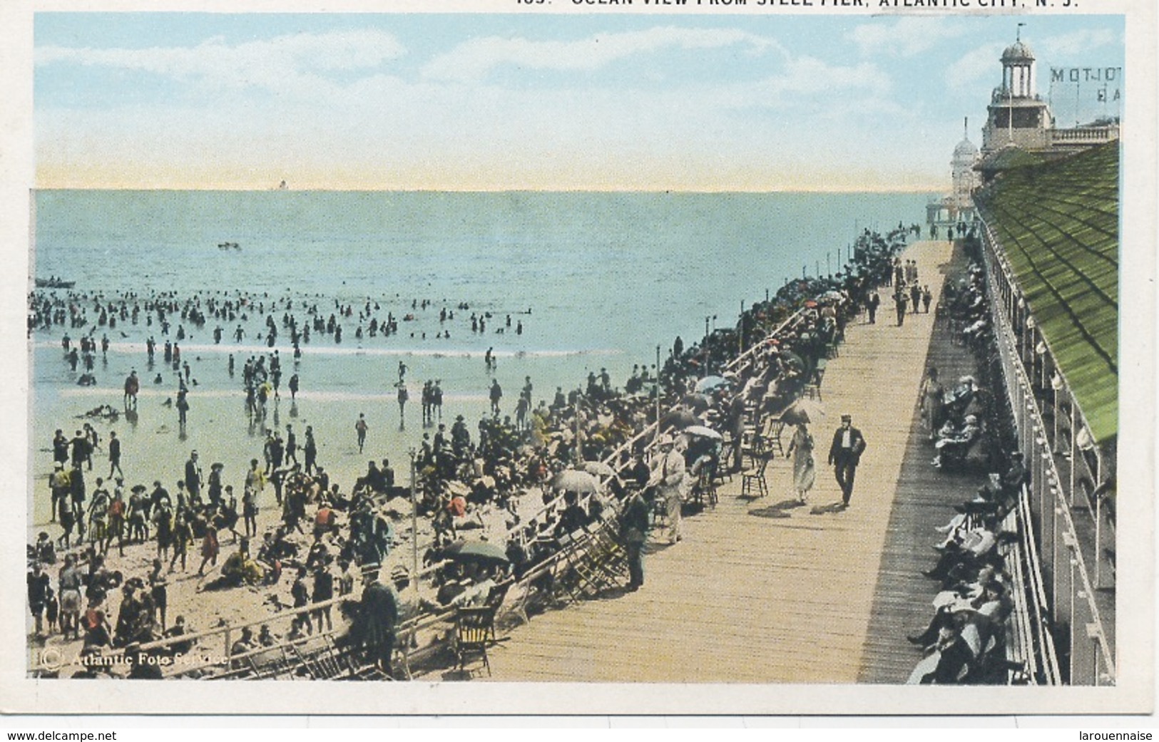 Atlantic City : Ocean view from steel pier.