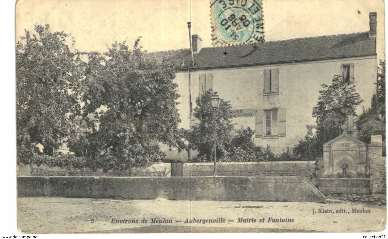 AUBERGENVILLE ... MAIRIE ET FONTAINE