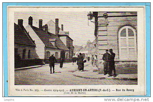 AUBIGNY EN ARTOIS --  Rue du Bourg