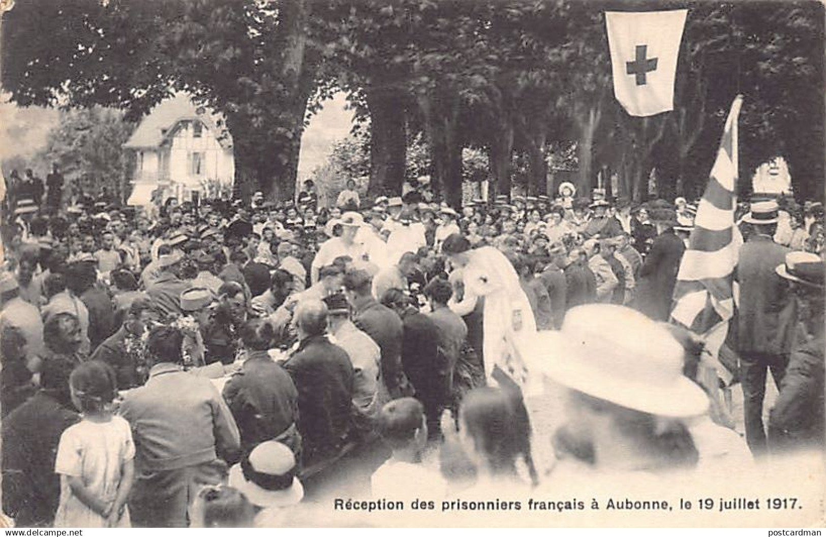 AUBONNE (VD) Réception de prisonniers français le 19 juillet 1917 - Ed. J. Noséda