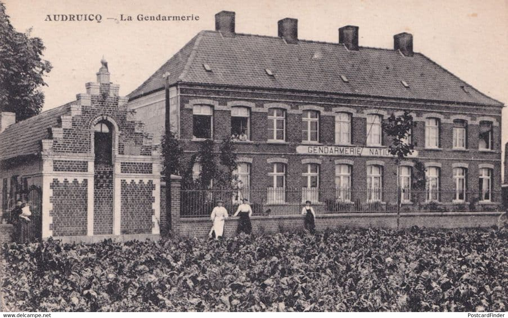 Audruicq La Gendarmerie Police Station French Antique Postcard