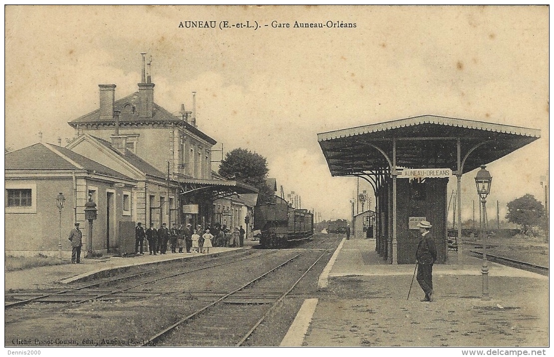 AUNEAU - Gare Auneau- Orléans  -ed. Pissot-Cousin -