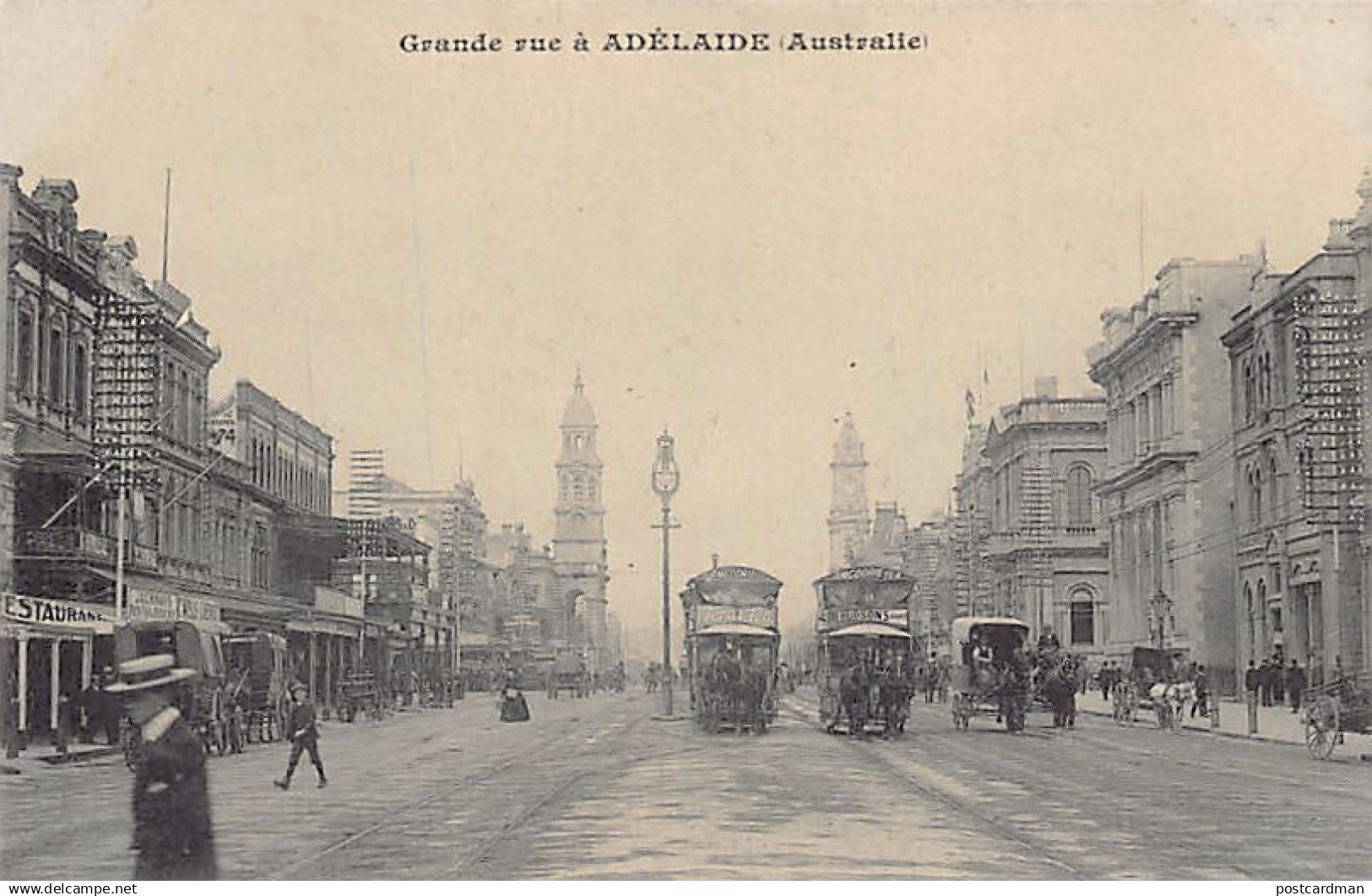 Australia - ADELAIDE (SA) Flinders Street - Publ. Messageries Maritimes