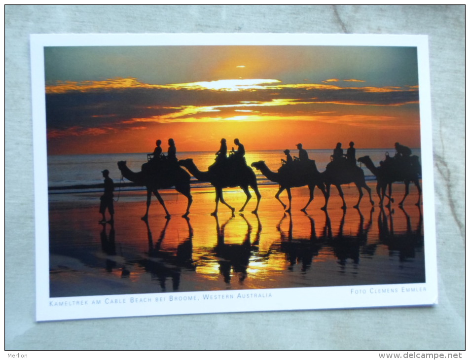 Australia  -Camel Riding - Calbe Beach  Broome   -Western Australia -  German  Postcard    D121035