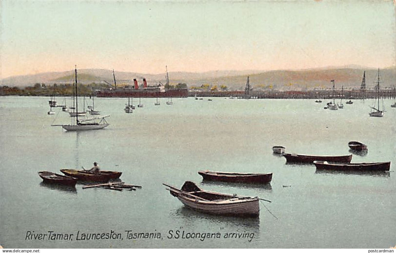 Australia - LAUNCESTON (TAS) River Tamar, SS Loongana arriving - Publ. W. & K. Series N. 1160