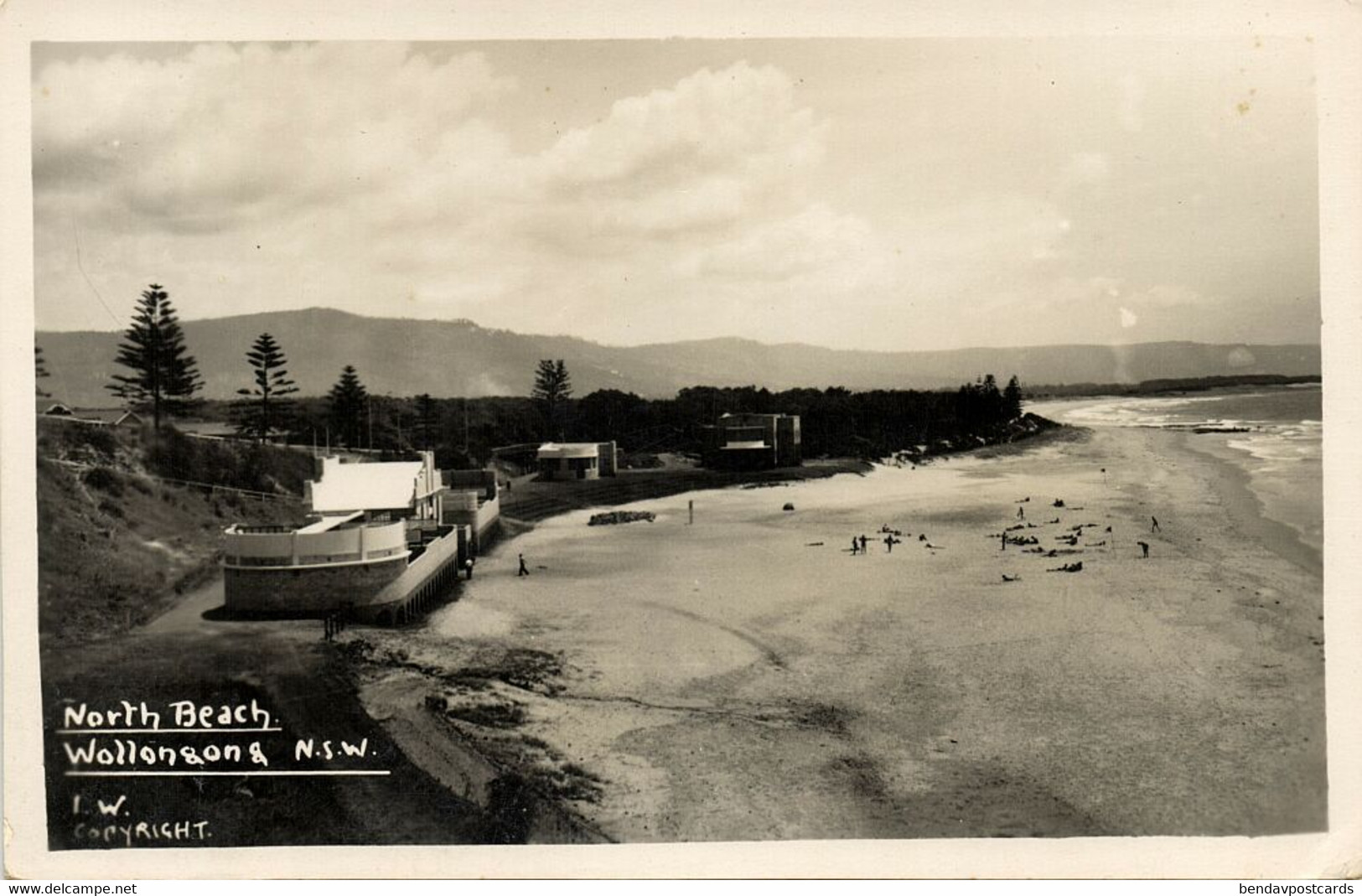 australia, NSW, WOLLONGONG, North Beach (1950s) Mowbray RPPC Postcard