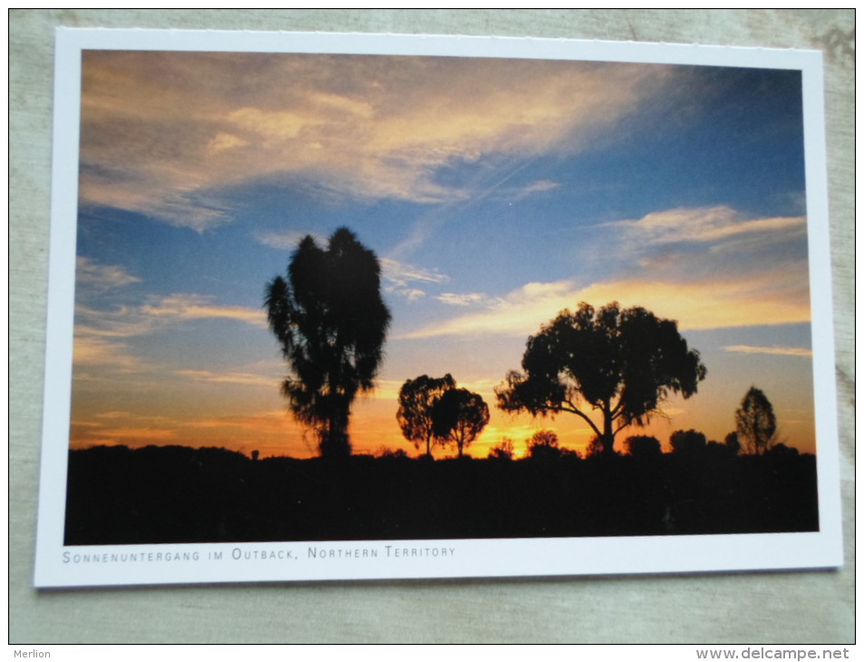 Australia  - Sonnenuntergang im Outback -   Northern Territory  -  German  Postcard    D121225