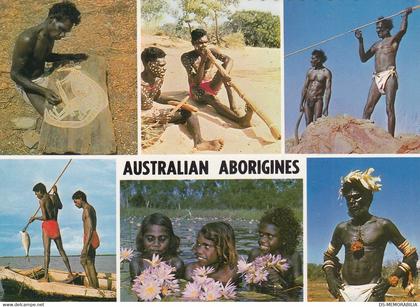 Australian Aborigines demonstrating their traditional skills 1981