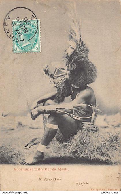 Aboriginal with Devils Mask - Publ. Kerry & Co.