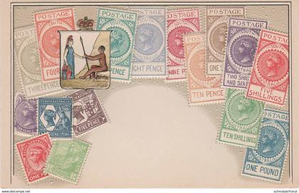 Philatelie Litho AK South Australia SA a Adelaide Mount Gambier Gawler Australien Australie Briefmarke Stamp Timbre