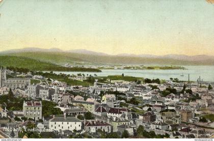 australia, TAS, HOBART, Panorama looking East (1910s) Postcard