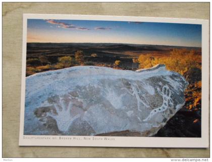 Australia   - Skulpturenpark  bei BROKEN HILL  -   NSW  -  German  Postcard    D121322